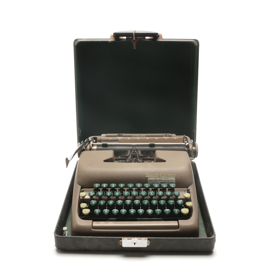 Smith-Corona Sterling Typewriter in Carrying Case
