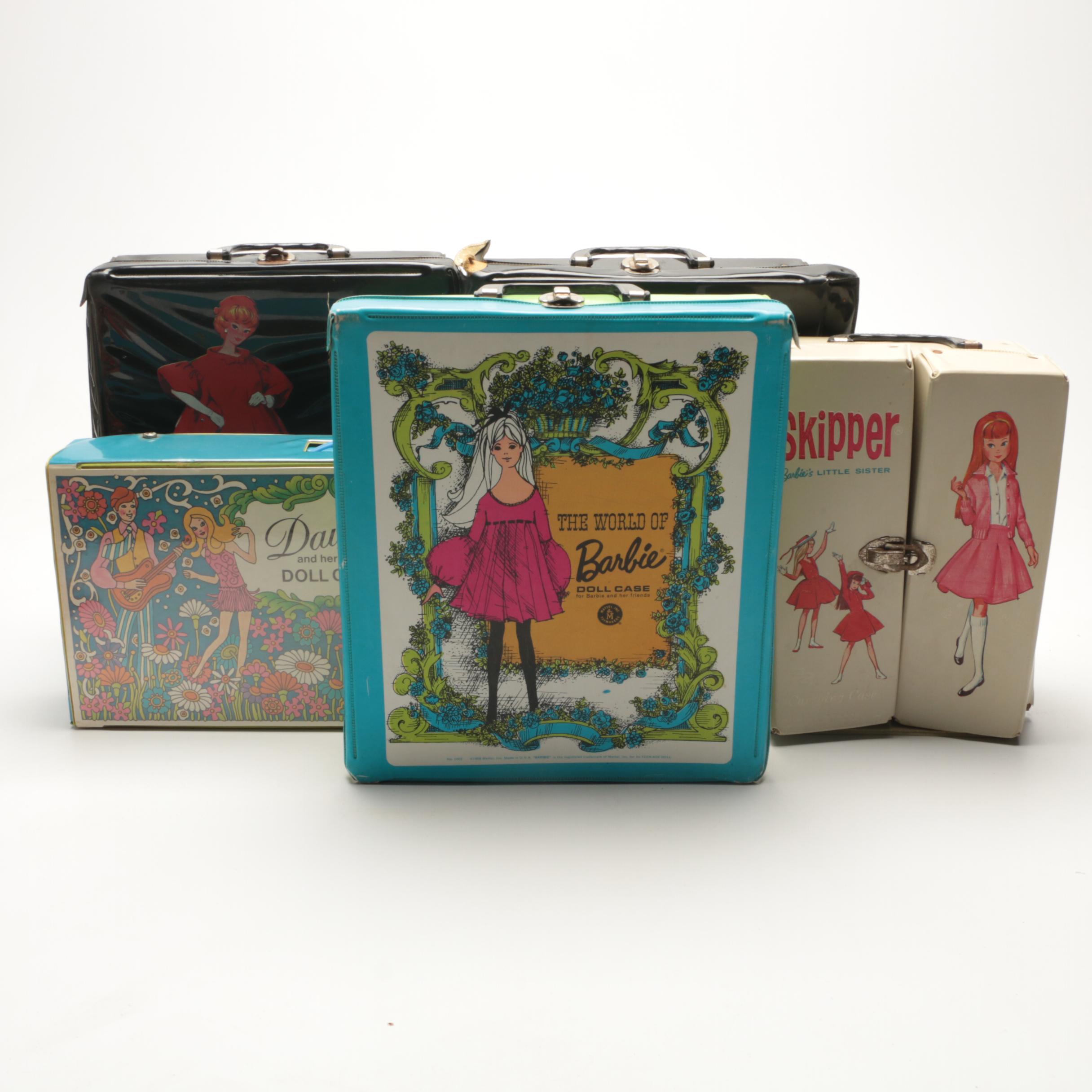 Mattel Barbie and Dawn Dolls with Carrying Cases and Accessories