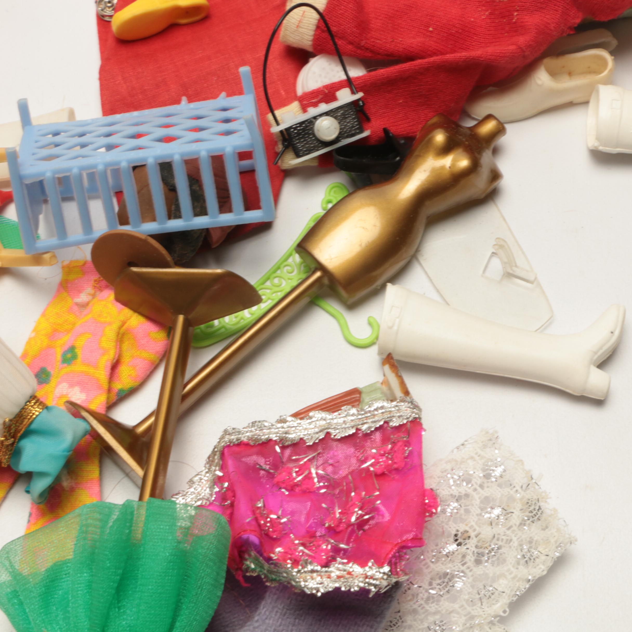 Mattel Barbie and Dawn Dolls with Carrying Cases and Accessories