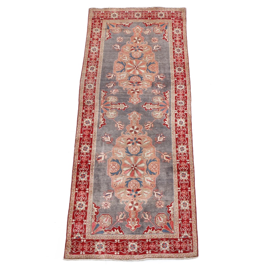 Hand-Knotted Vintage Persian Viss Heriz Long Rug