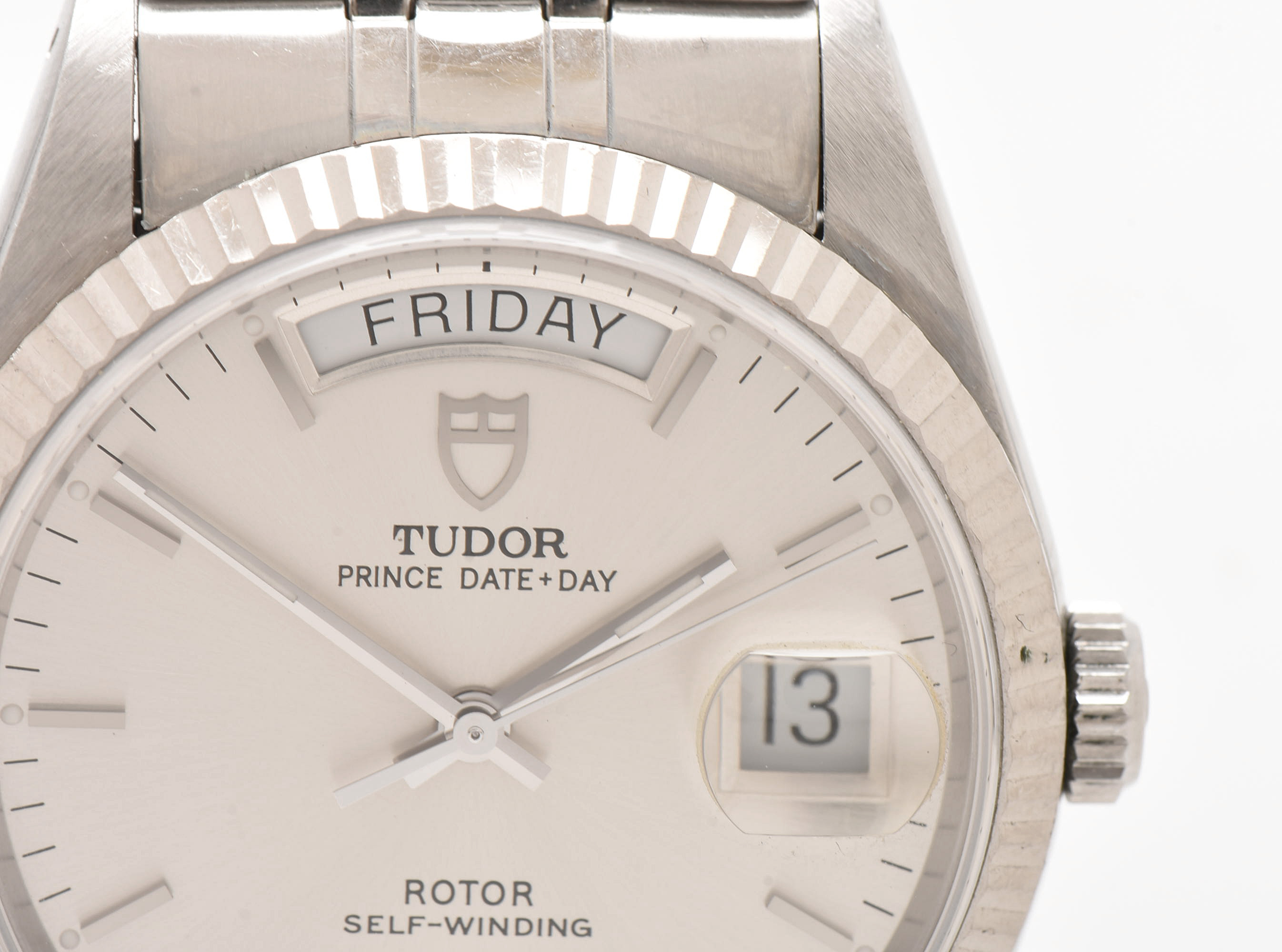 Tudor Prince Date+Day Model 76214 18K White Gold and Stainless Steel Watch
