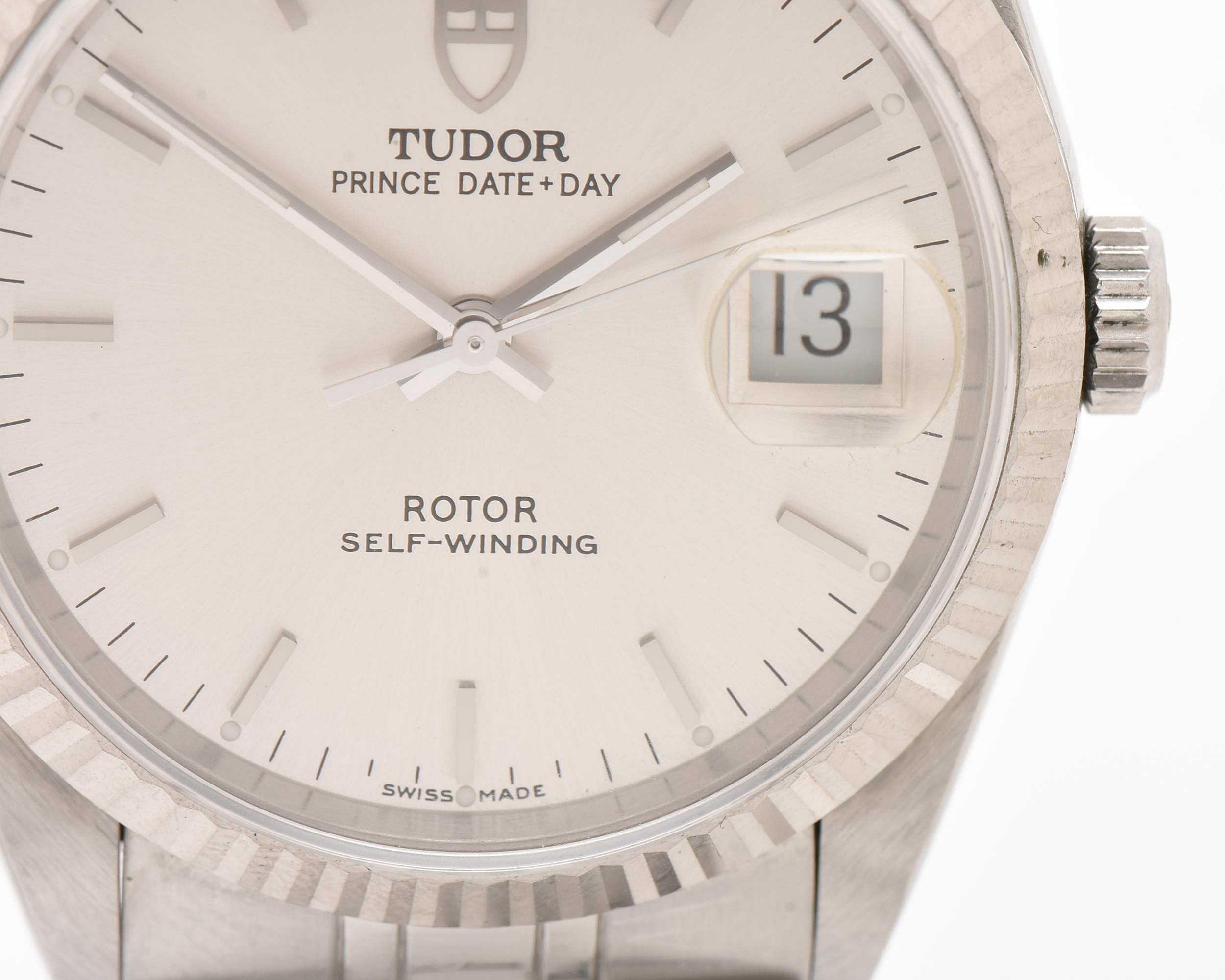 Tudor Prince Date+Day Model 76214 18K White Gold and Stainless Steel Watch