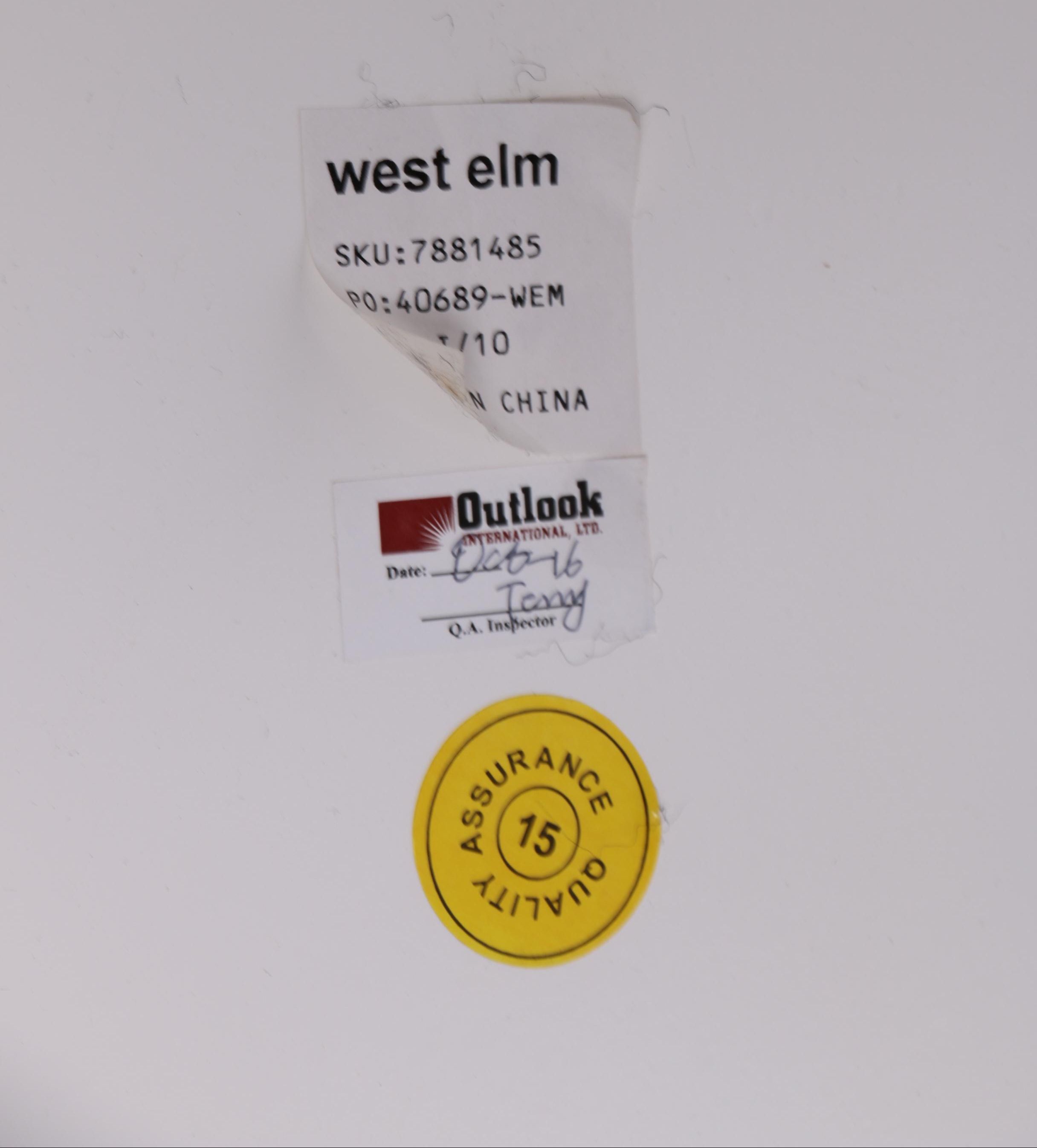 Pair of West Elm White-Lacquered "Parsons Tower" Étagère Bookcases