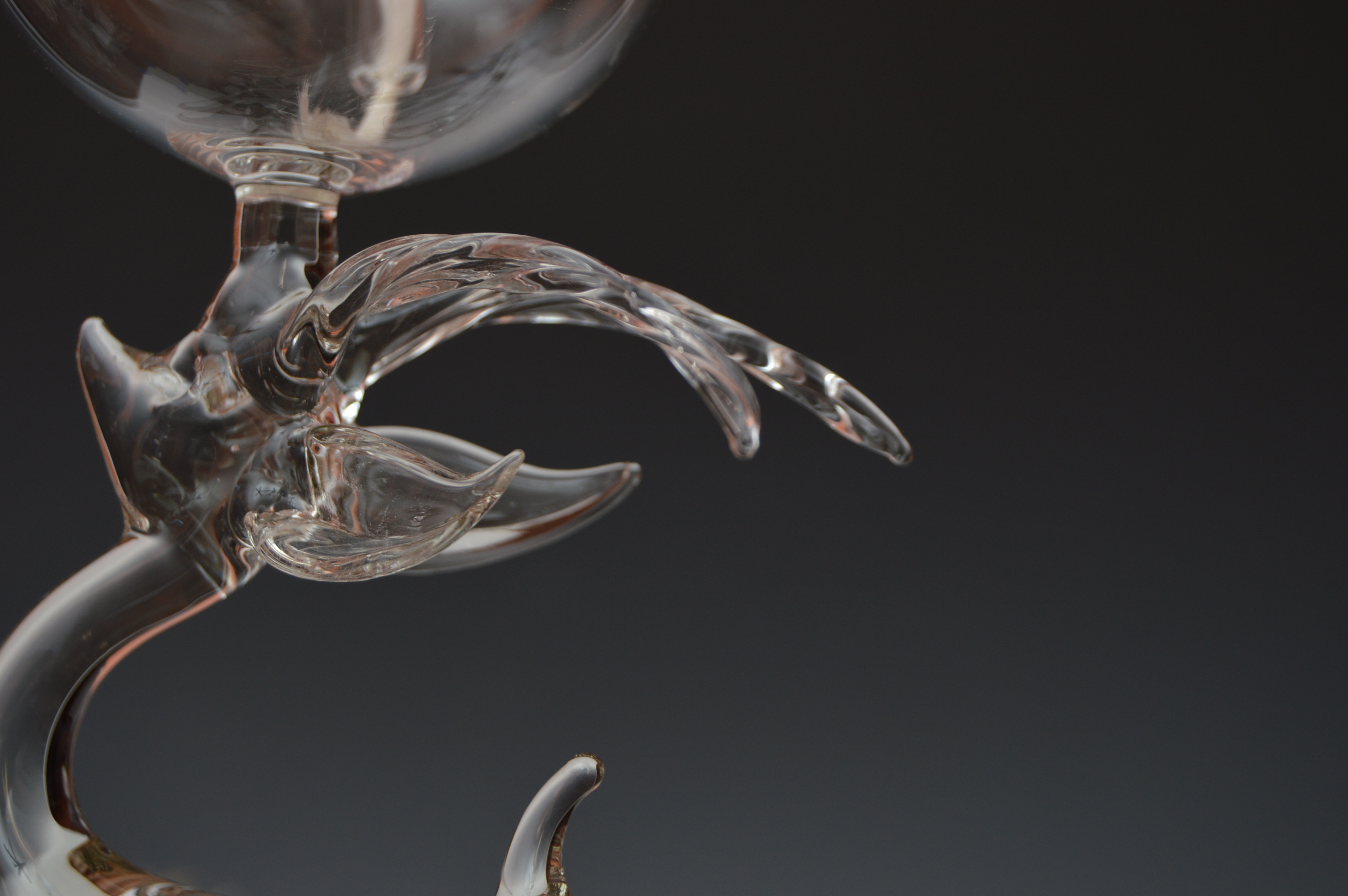 Hand Blown Glass Reindeer Oil Lamps