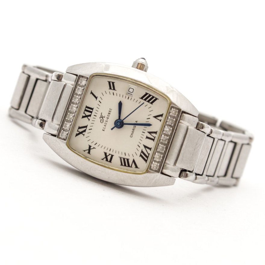 Klaus Kobec Wristwatch with Diamond Accents