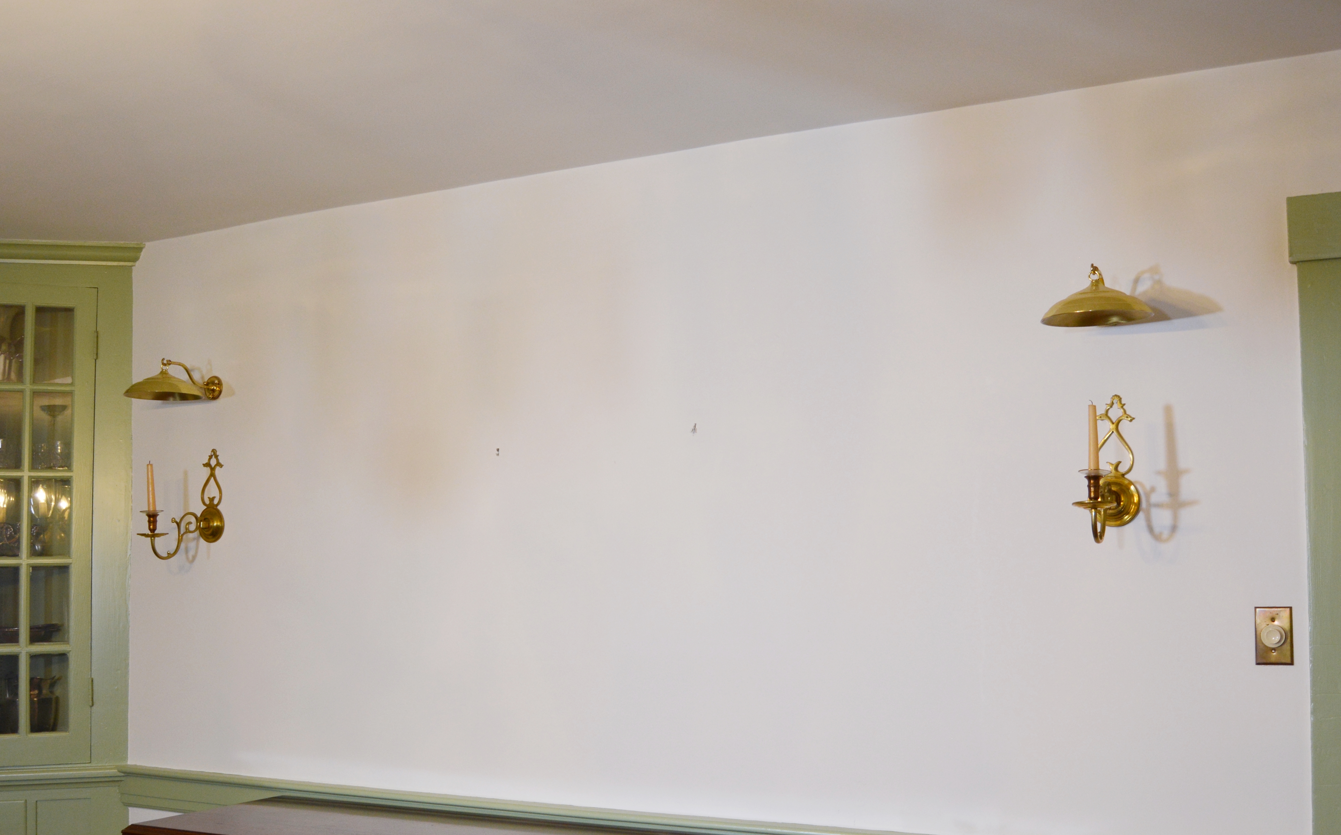 Brass Candle Sconces with Smoke Bells