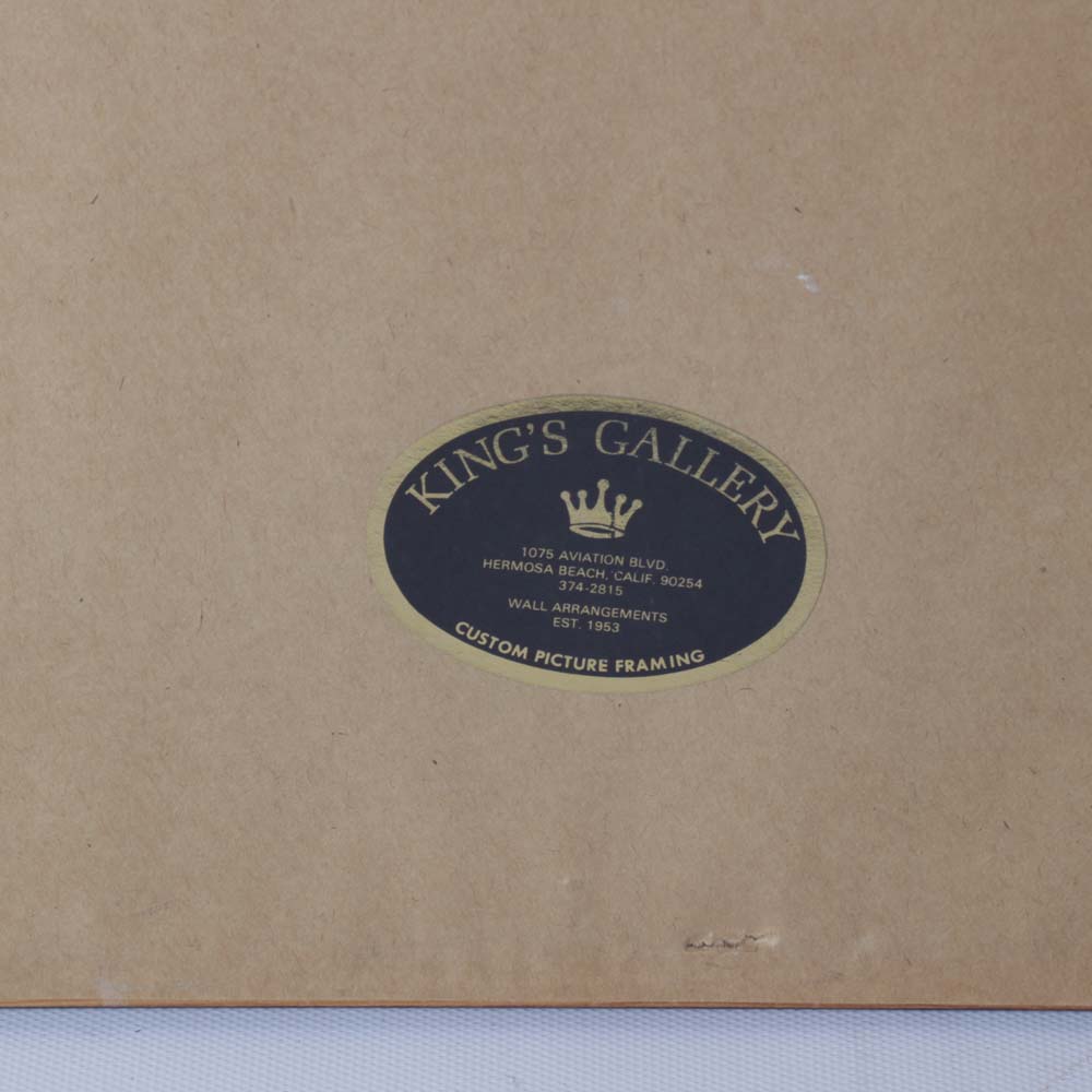 Elizabeth Lanzer 1986 "Robot" Gouache Painting