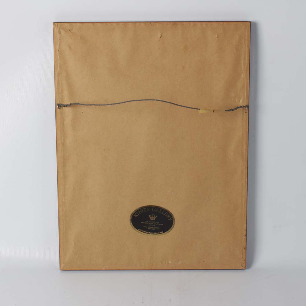 Elizabeth Lanzer 1986 "Robot" Gouache Painting