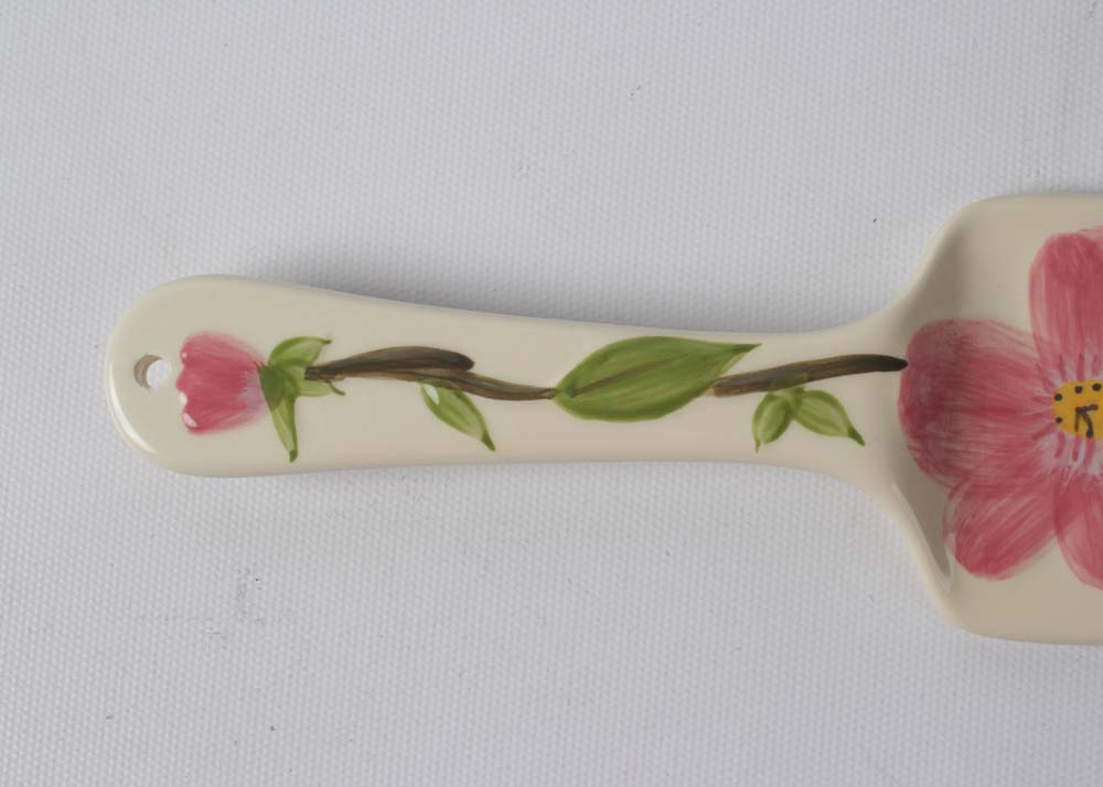 Franciscan "Desert Rose" Flatware, Goblets, and Cake Stand With a Pastry Server