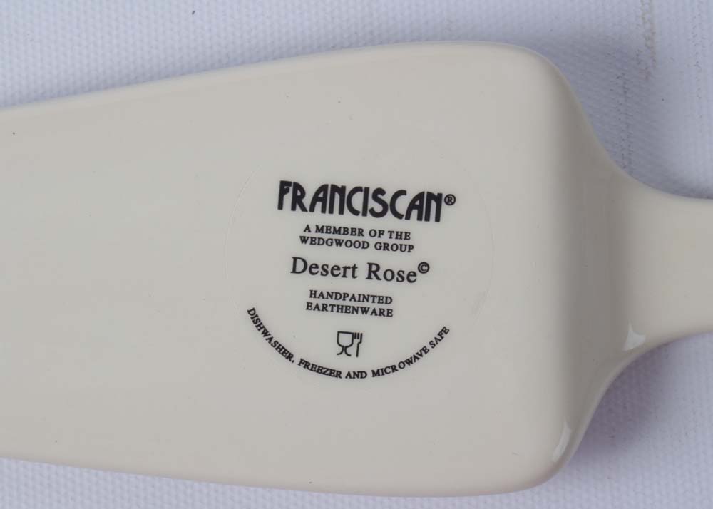 Franciscan "Desert Rose" Flatware, Goblets, and Cake Stand With a Pastry Server