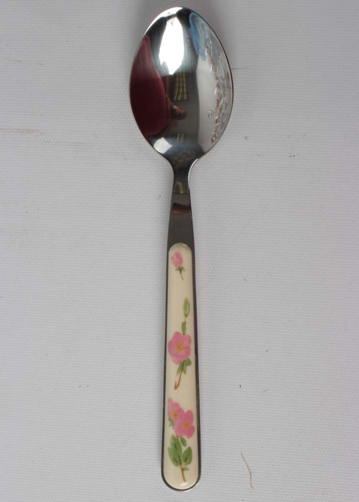 Franciscan "Desert Rose" Flatware, Goblets, and Cake Stand With a Pastry Server