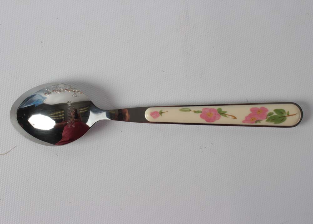 Franciscan "Desert Rose" Flatware, Goblets, and Cake Stand With a Pastry Server