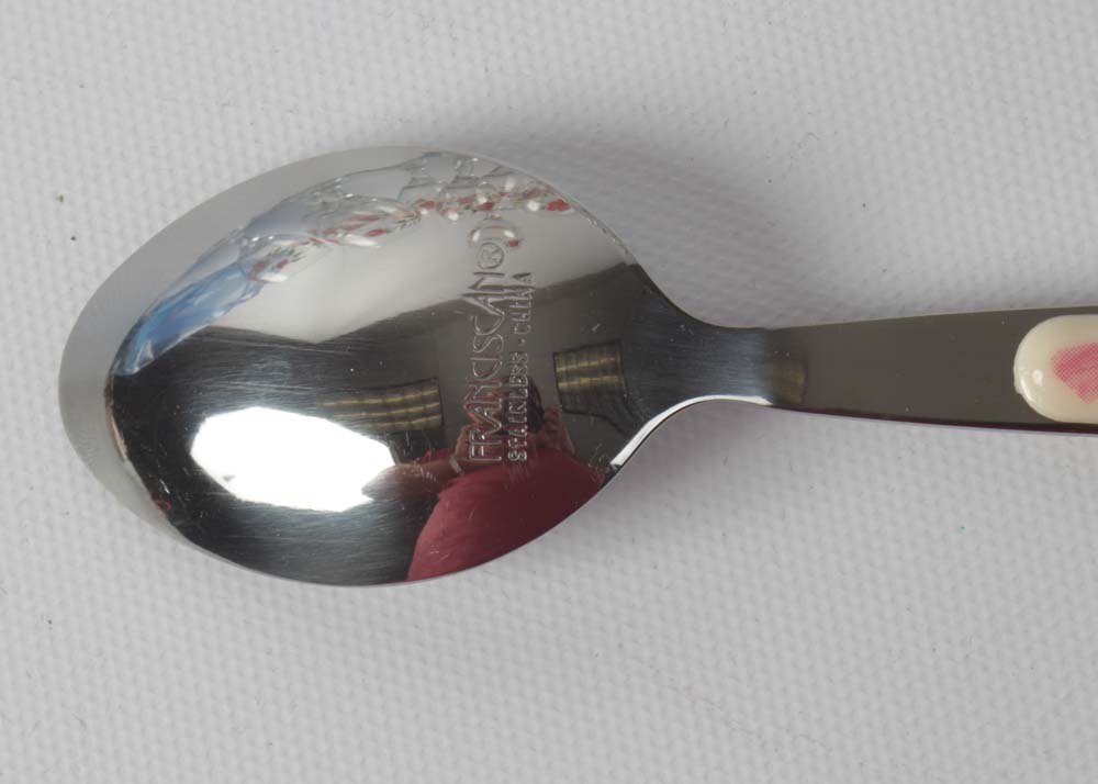 Franciscan "Desert Rose" Flatware, Goblets, and Cake Stand With a Pastry Server