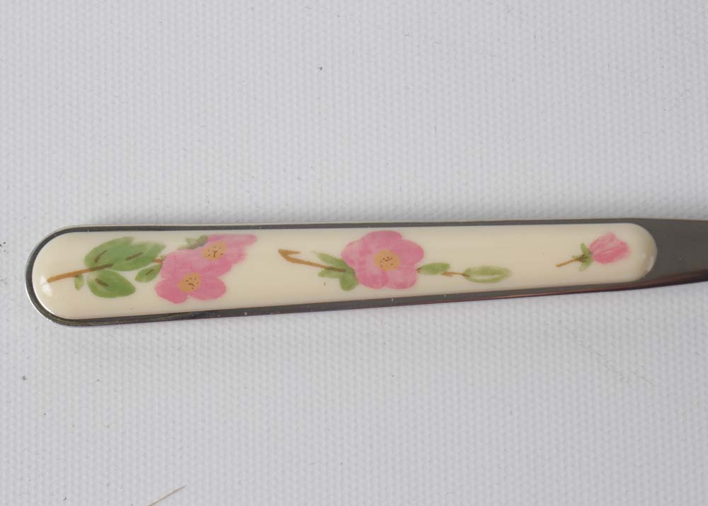 Franciscan "Desert Rose" Flatware, Goblets, and Cake Stand With a Pastry Server