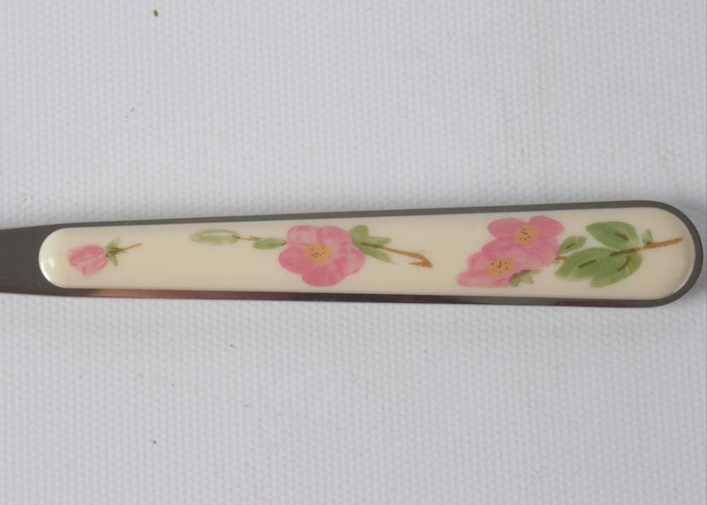 Franciscan "Desert Rose" Flatware, Goblets, and Cake Stand With a Pastry Server