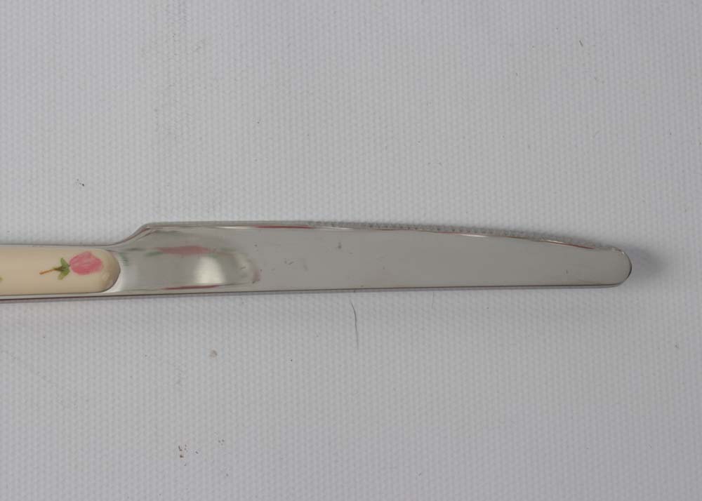 Franciscan "Desert Rose" Flatware, Goblets, and Cake Stand With a Pastry Server