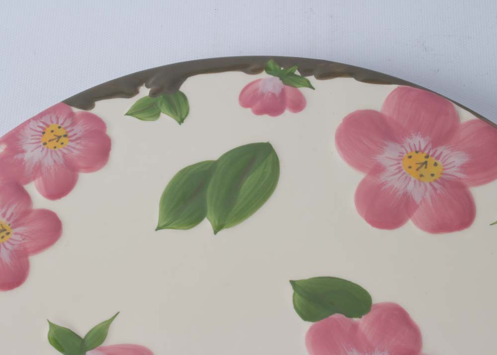 Franciscan "Desert Rose" Flatware, Goblets, and Cake Stand With a Pastry Server