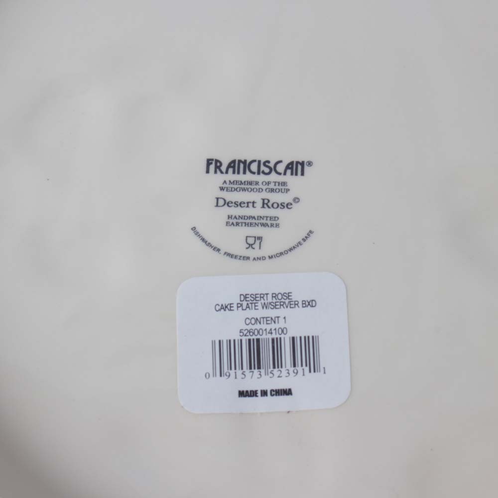 Franciscan "Desert Rose" Flatware, Goblets, and Cake Stand With a Pastry Server