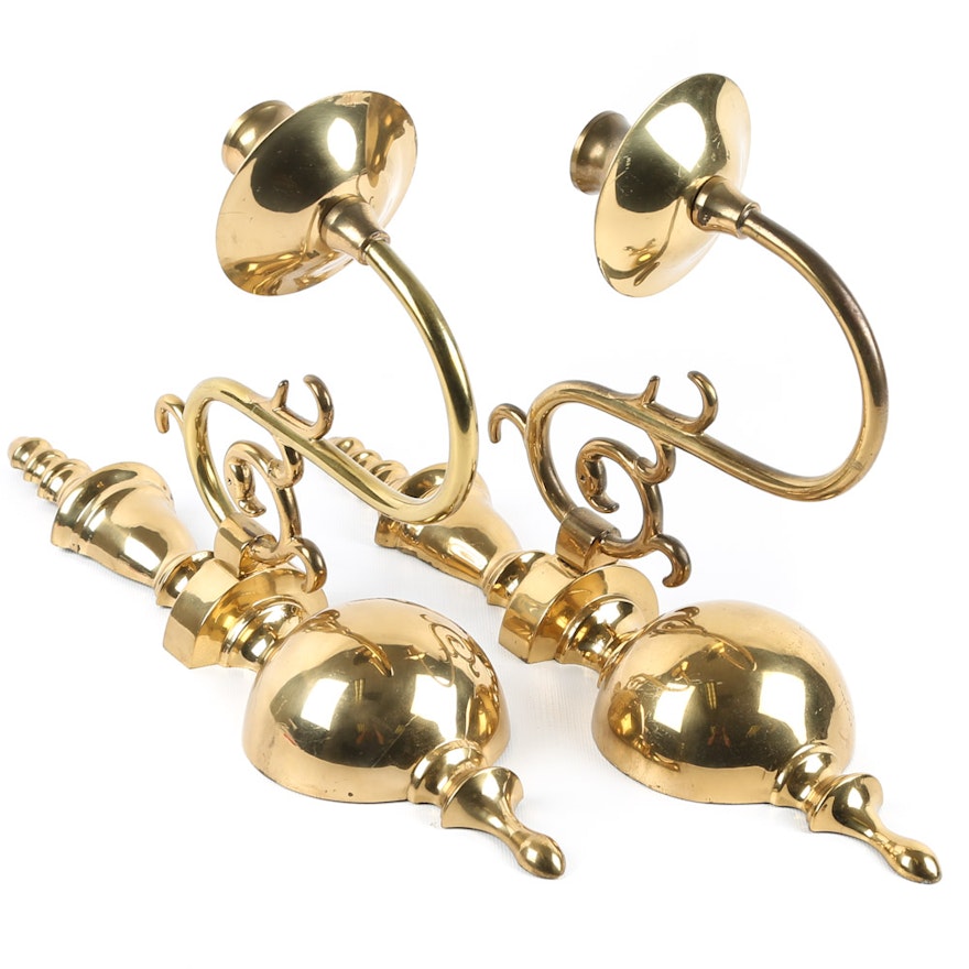 Cast Brass Candle Sconces