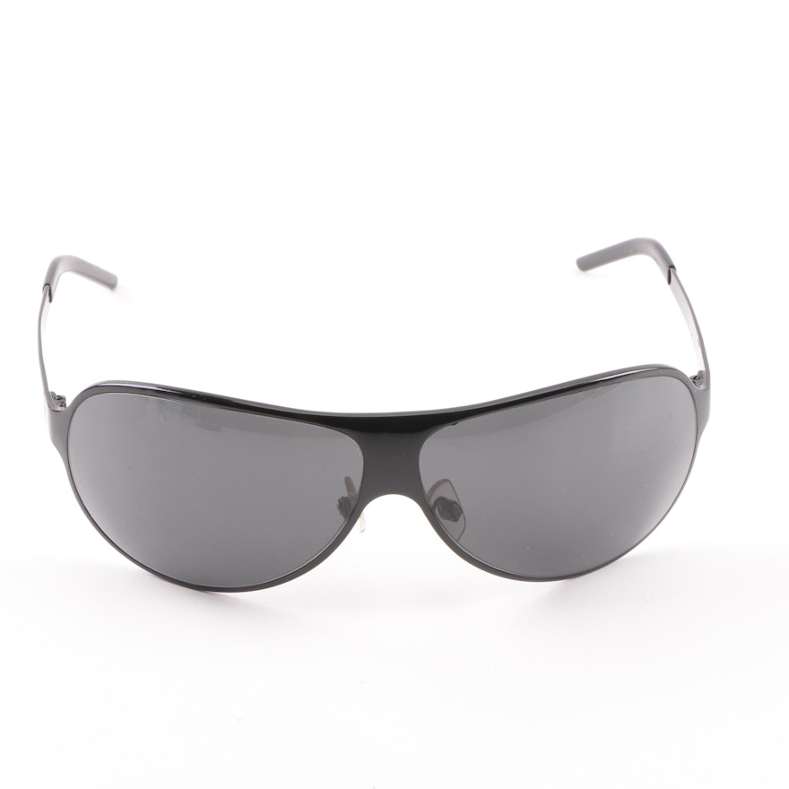 Dolce & Gabanna 6025 Black Aviator Style Sunglasses