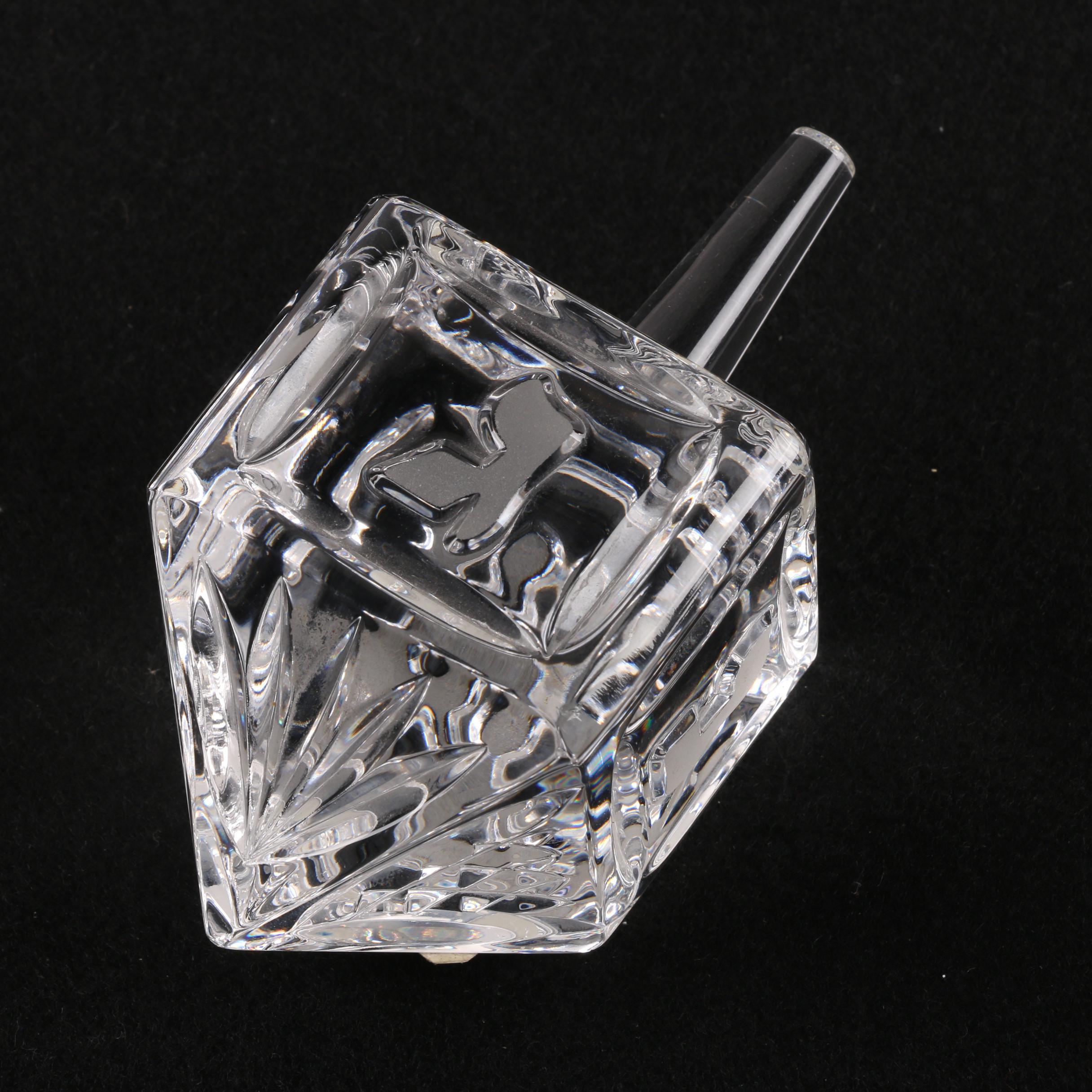 Waterford Crystal Dreidel and Christmas Tree with Baccarat Crystal Snowman