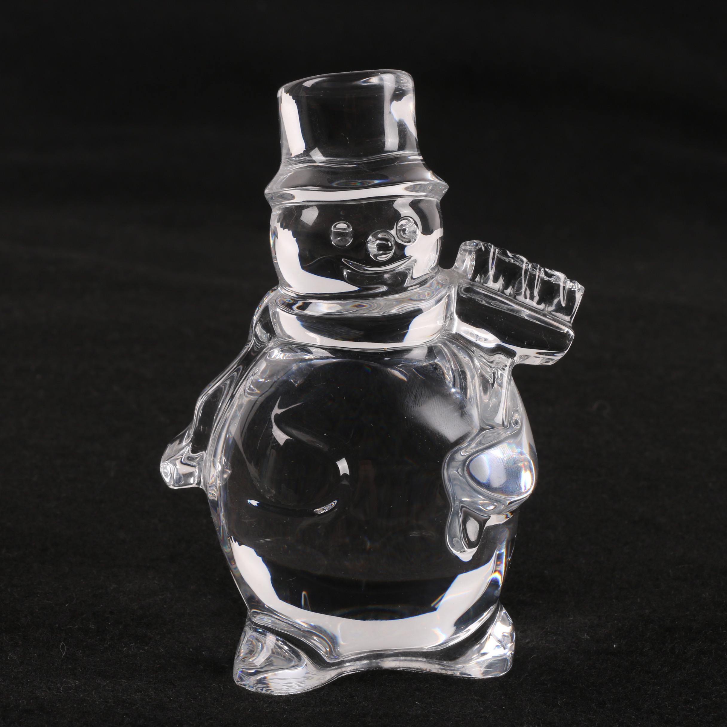 Waterford Crystal Dreidel and Christmas Tree with Baccarat Crystal Snowman