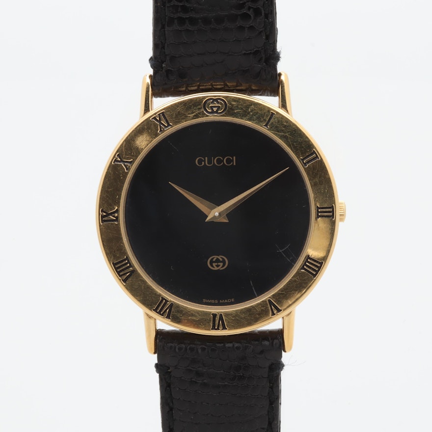 Gucci 3000M Gold Plated Wristwatch