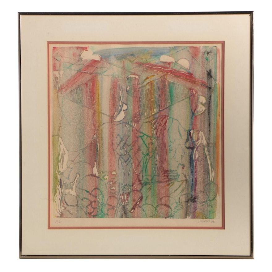 Phillips 1982 Abstract Color Lithograph