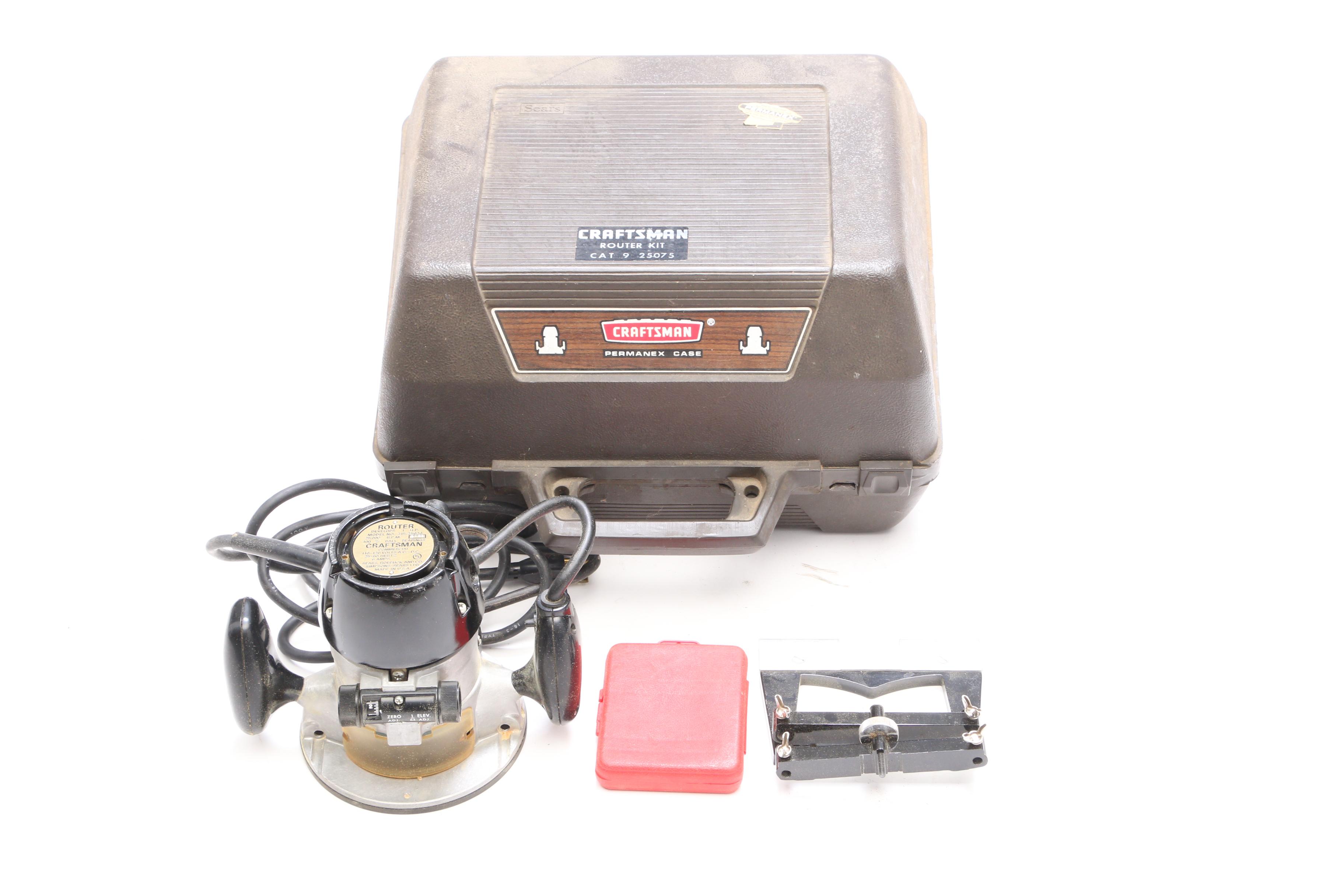 Craftsman Router Kit In Case, Model 9-25075