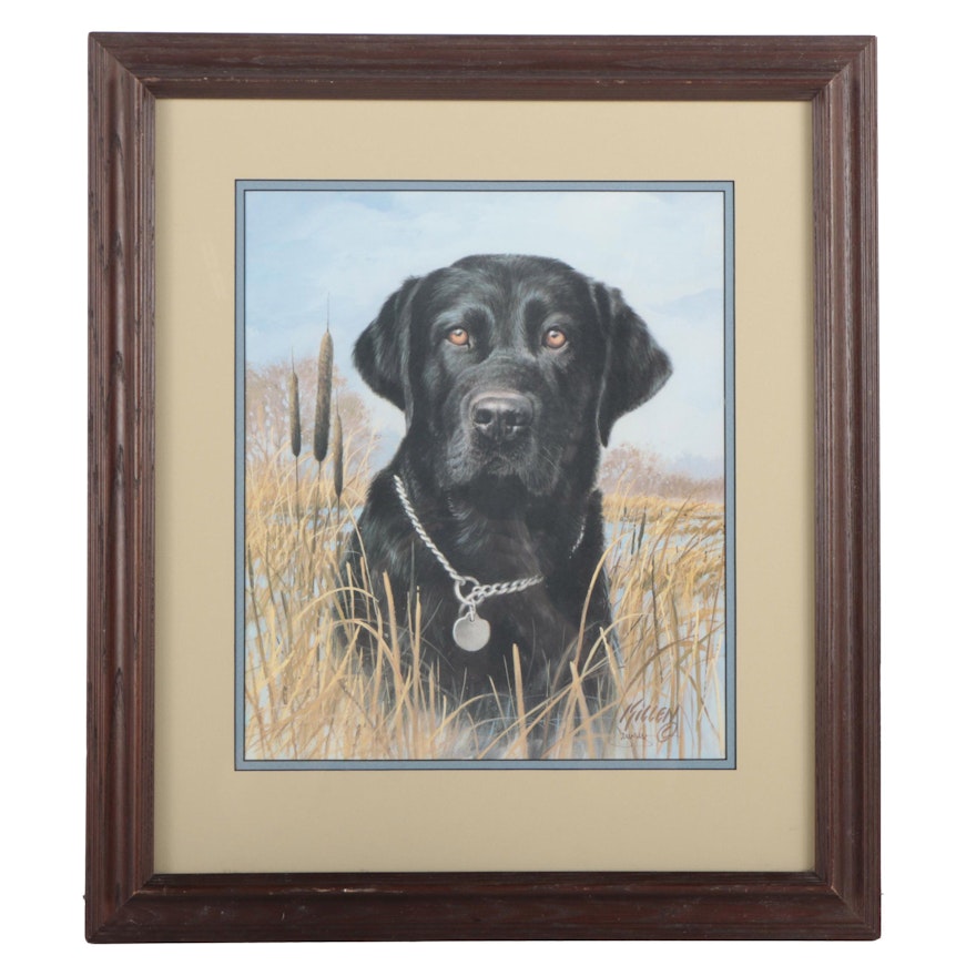 Offset Lithograph after Jim Killen "That's My Dog, Too! - Black Lab"