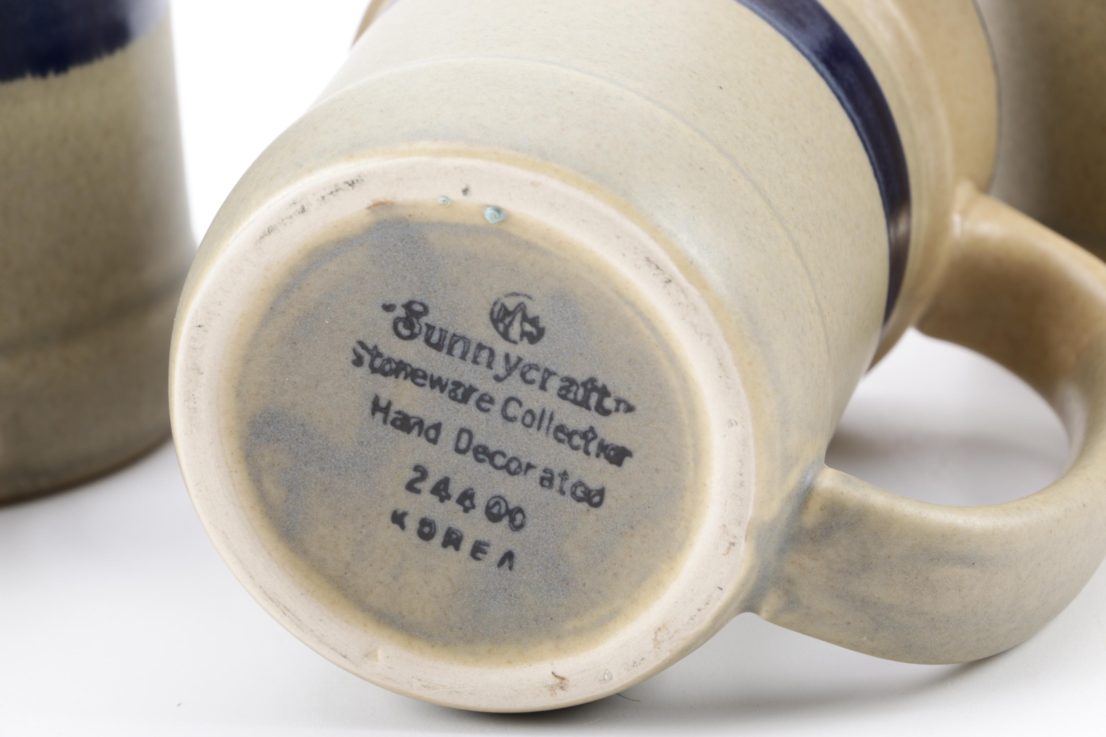 Sunnycraft Stoneware Pottery Mugs