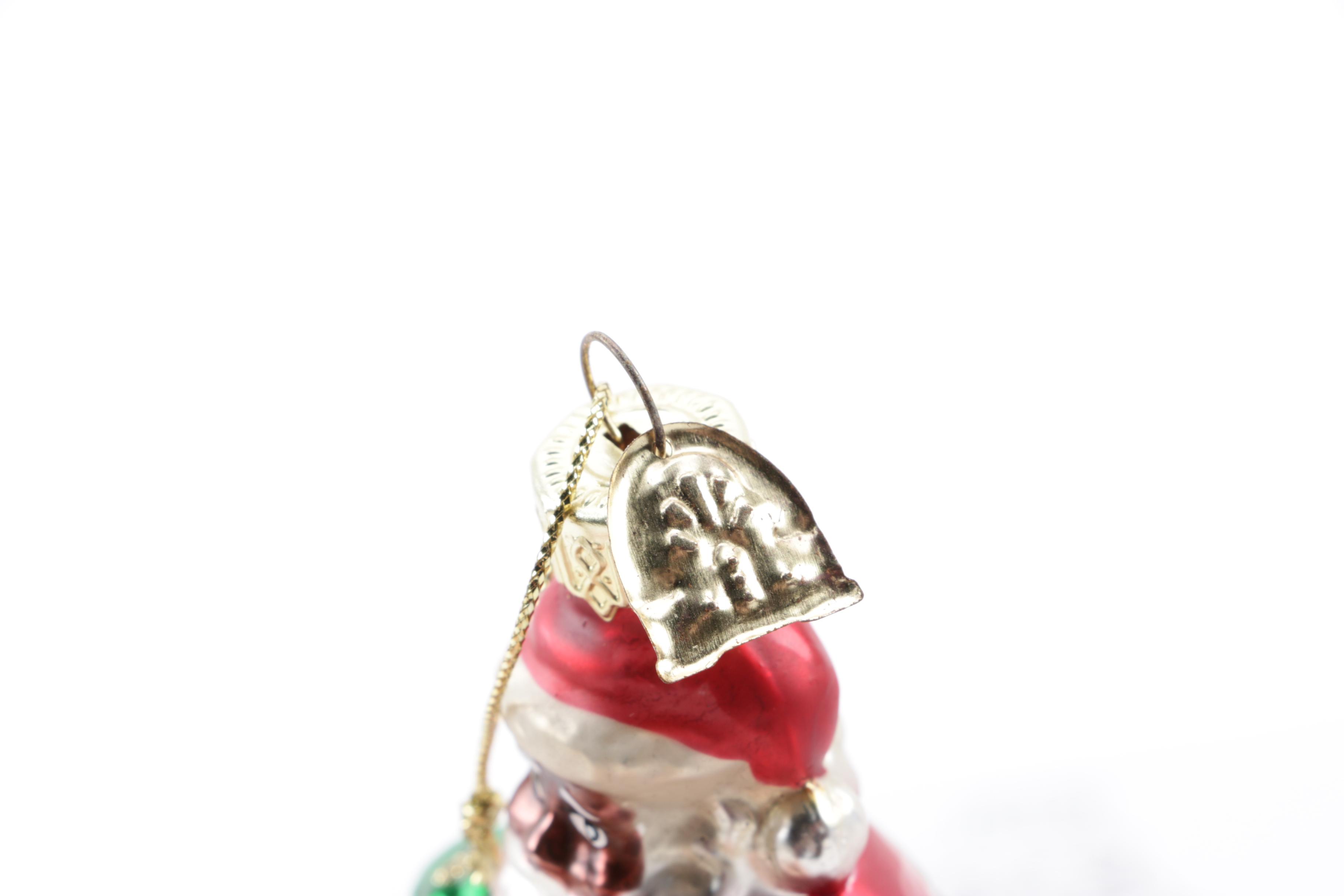 Thomas Pacconi Classics Hand Blown Glass Santa Ornaments