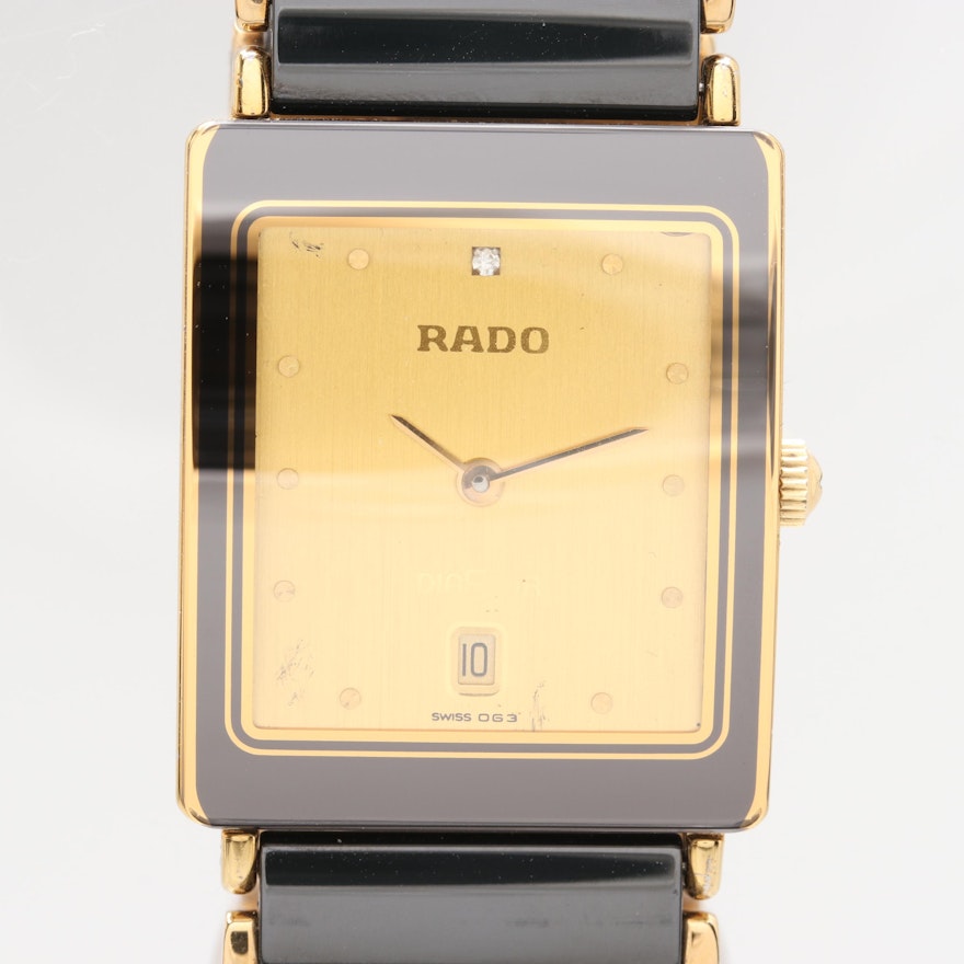 Rado "DiaStar" Stainless Steel and Ceramic Wristwatch