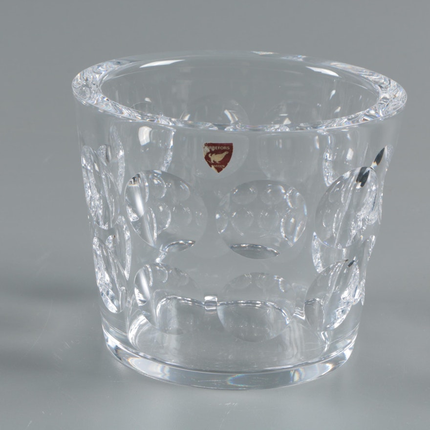 Vintage Orrefors Crystal Vase by Sven Palmqvist