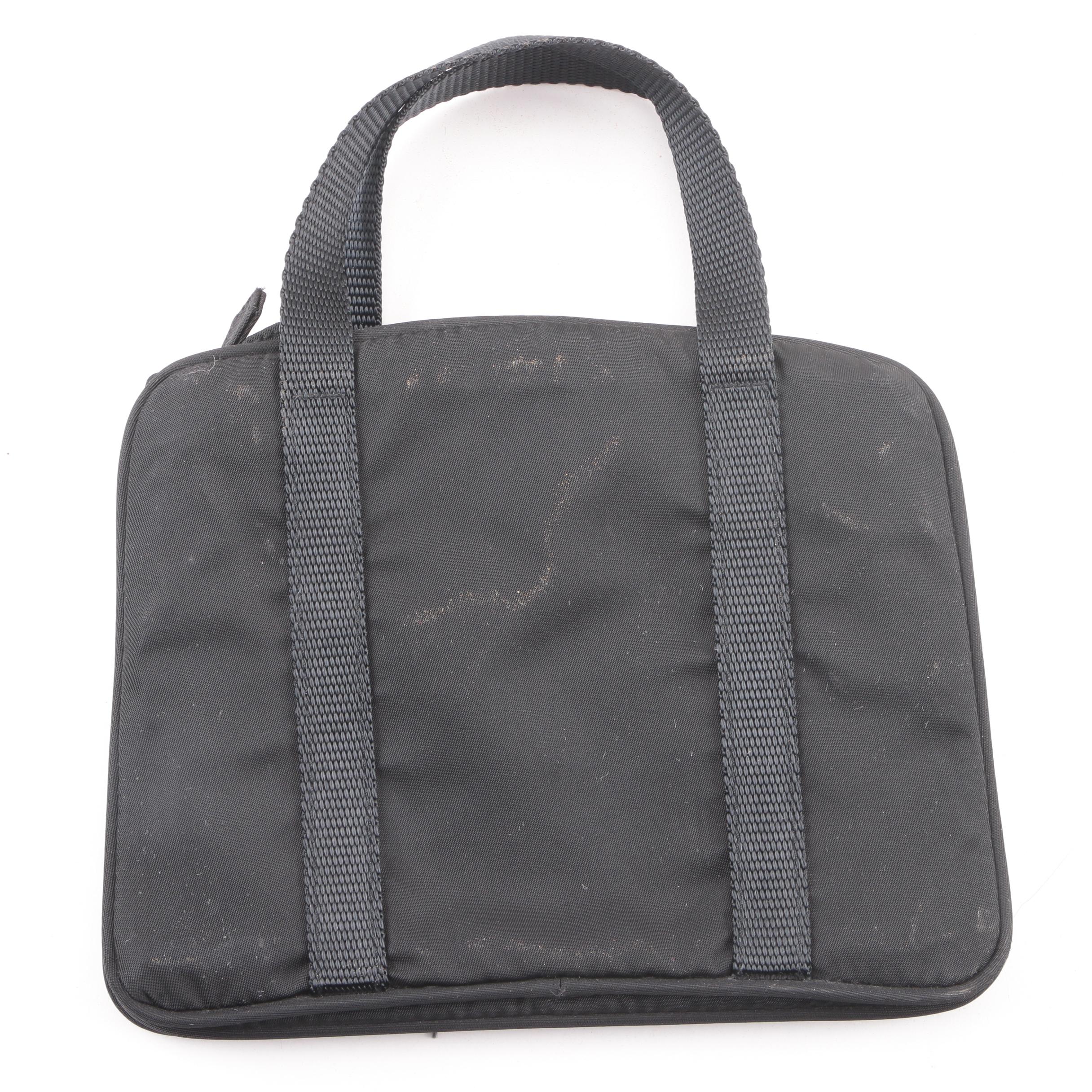 Prada Black Nylon Mini Three Compartment Bag