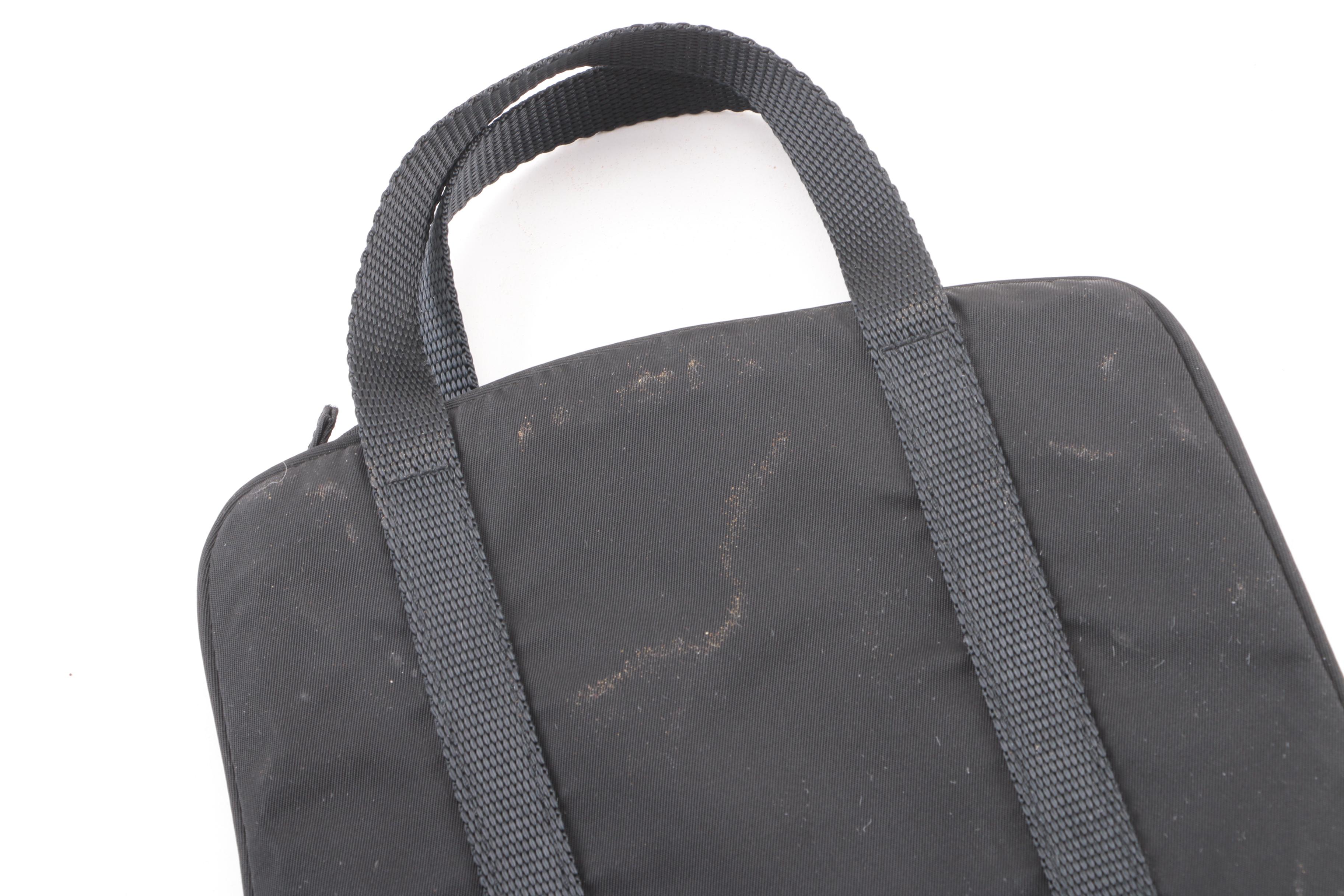 Prada Black Nylon Mini Three Compartment Bag