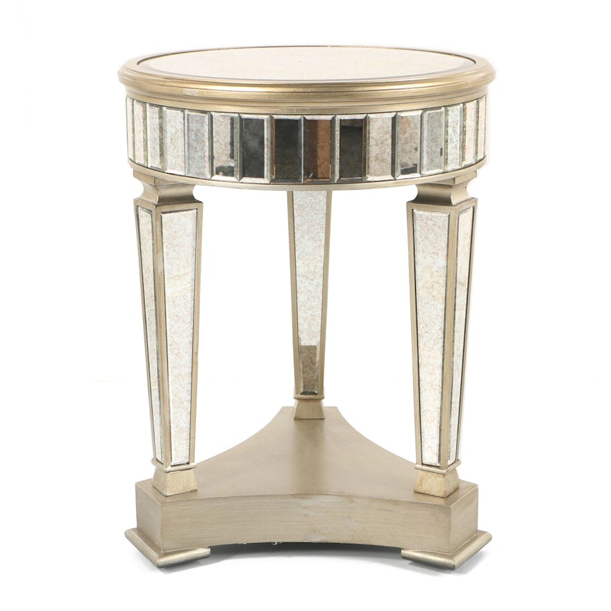 Hollywood Regency Style Mirrored Accent Table by Pacific Coast Lighting