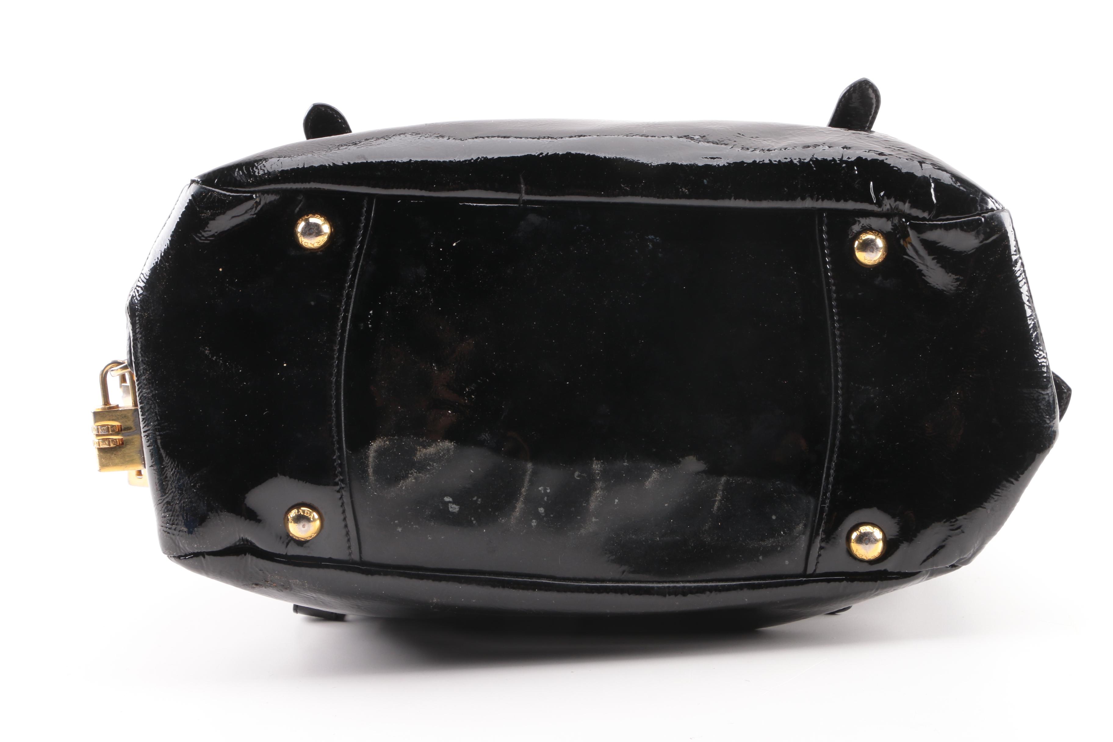 Prada Black Patent Leather Satchel