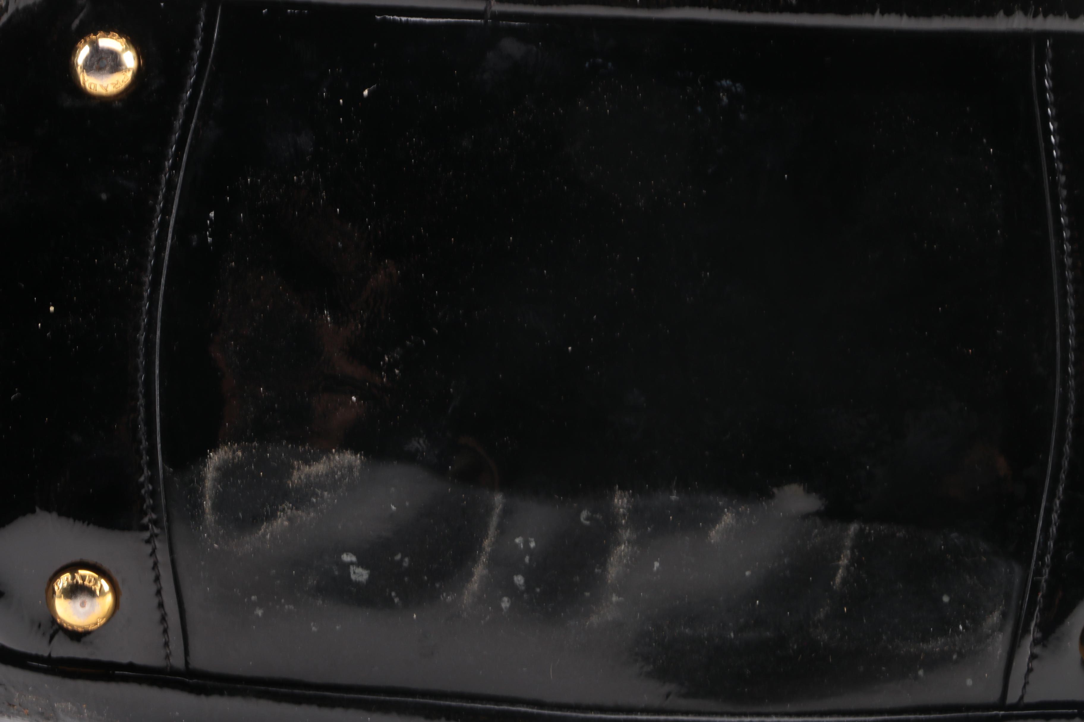 Prada Black Patent Leather Satchel