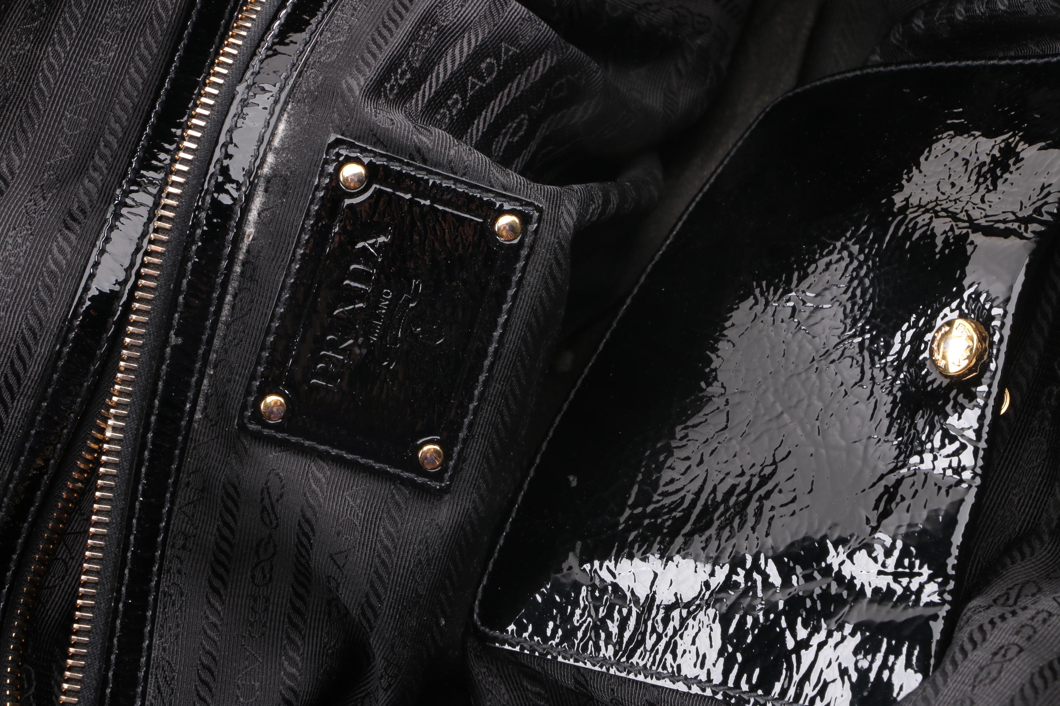 Prada Black Patent Leather Satchel