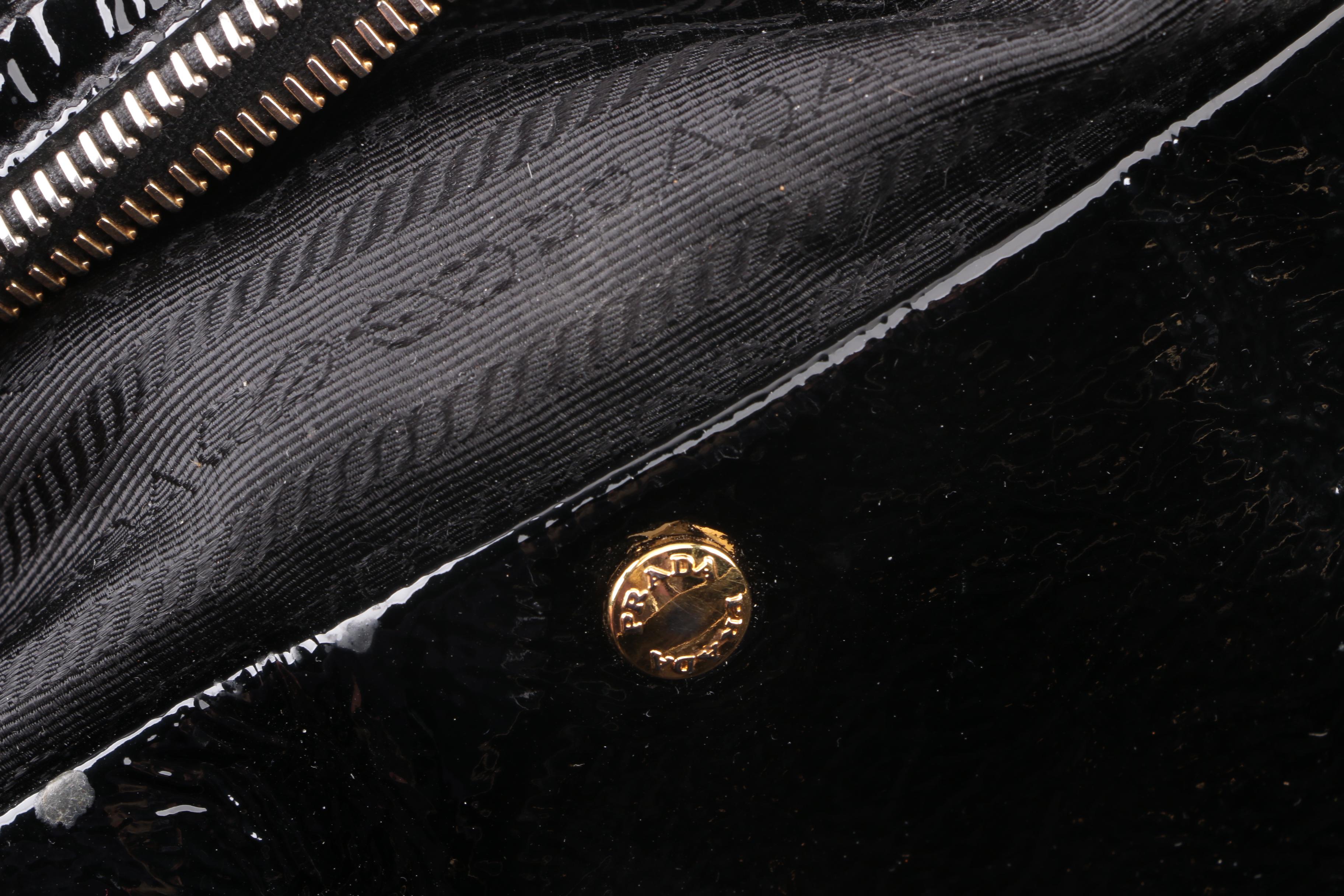 Prada Black Patent Leather Satchel