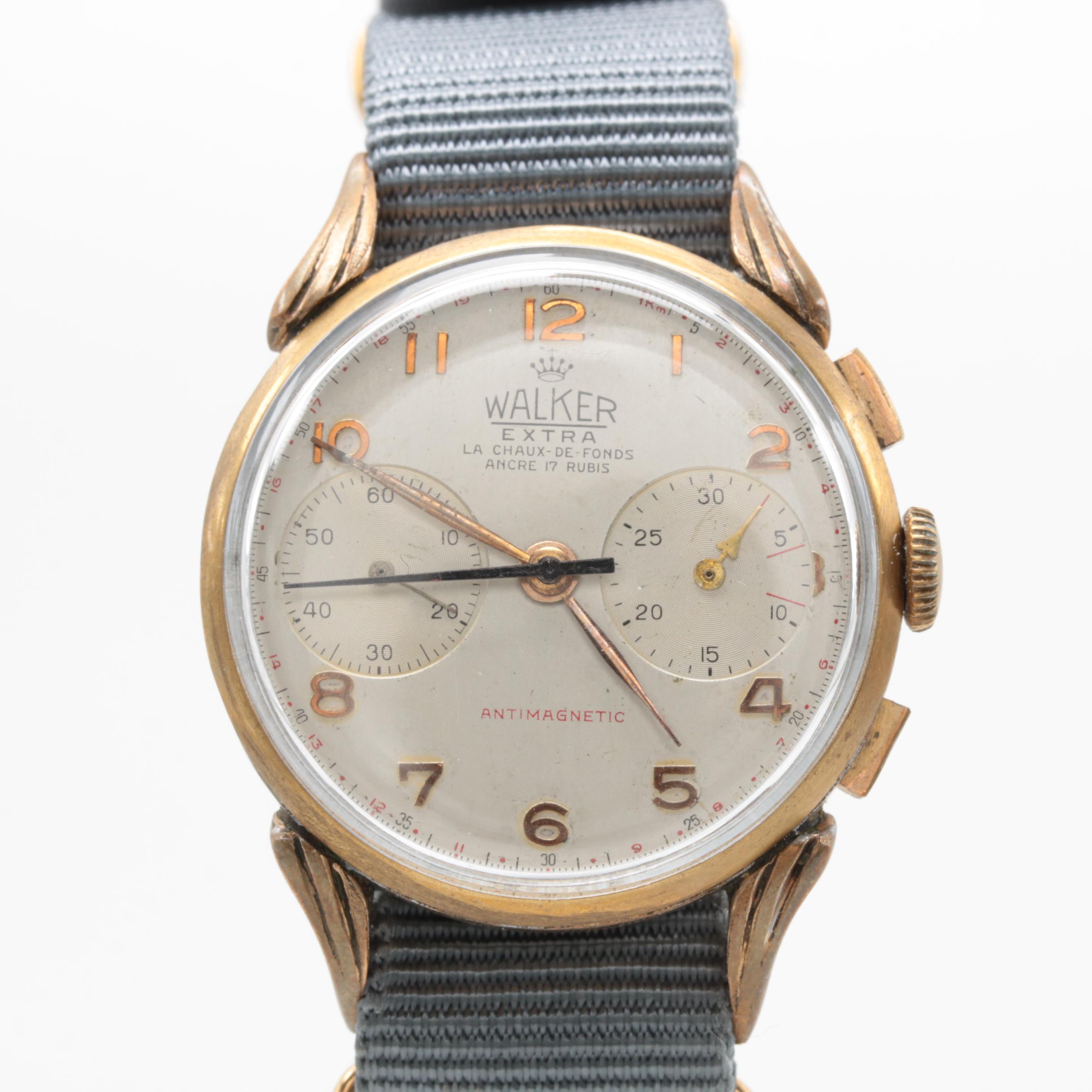Vintage Walker Extra Two Register Chronograph Watch