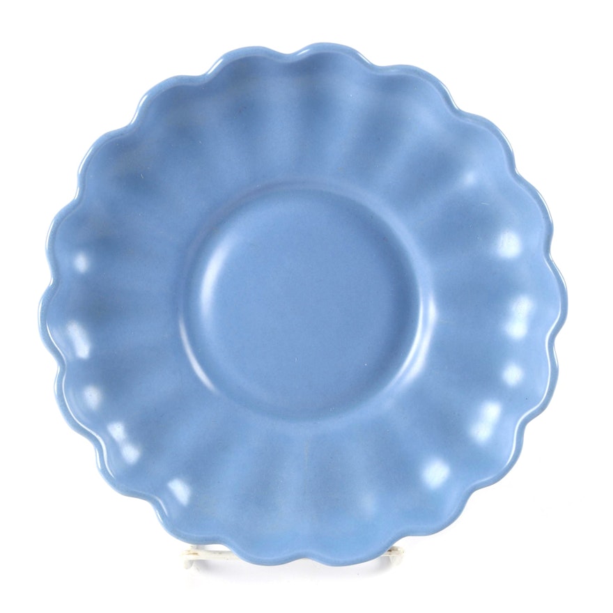 Catalina Pottery "Rancho Blue" Fluted Plate
