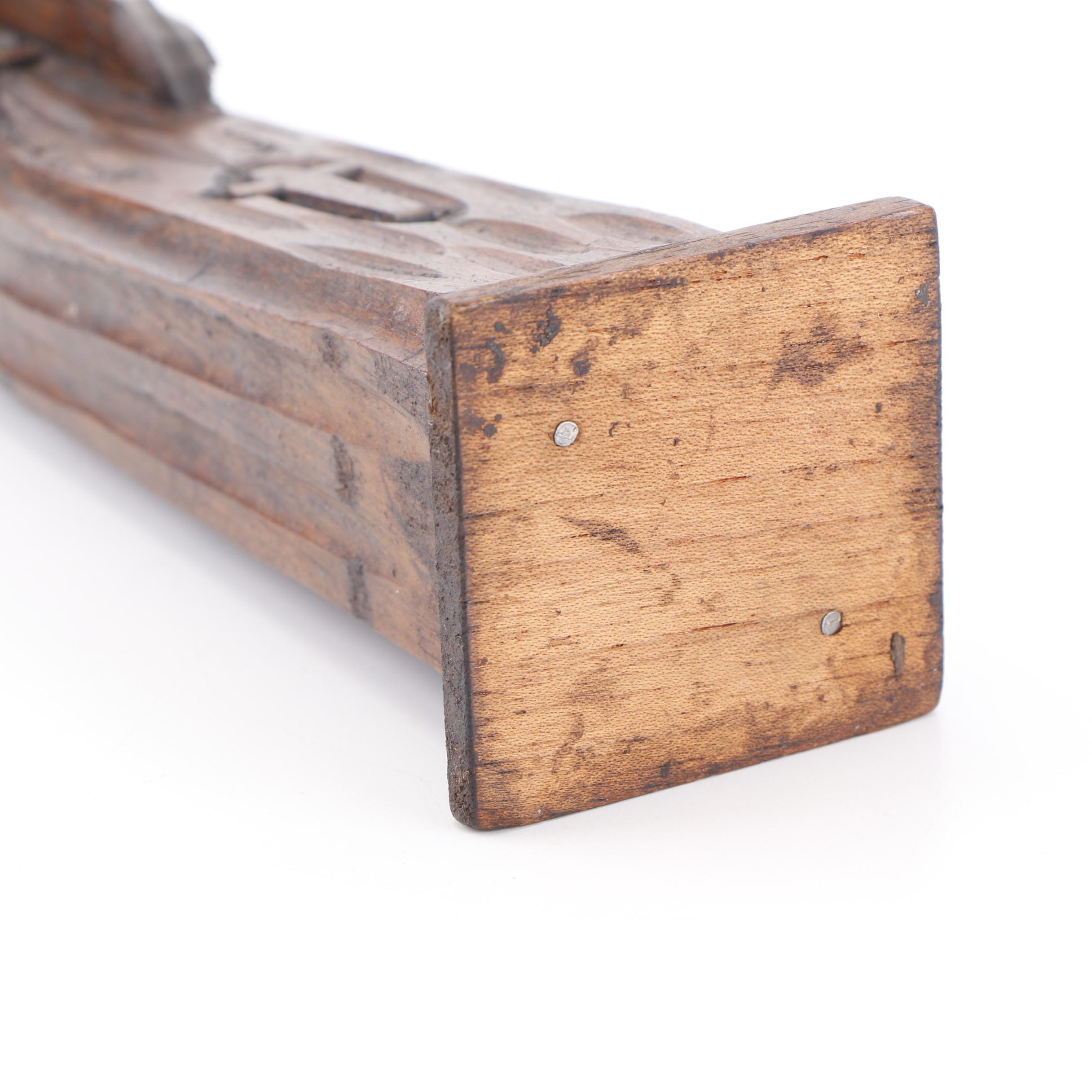 Carved Wood Ecclesiastical Figure