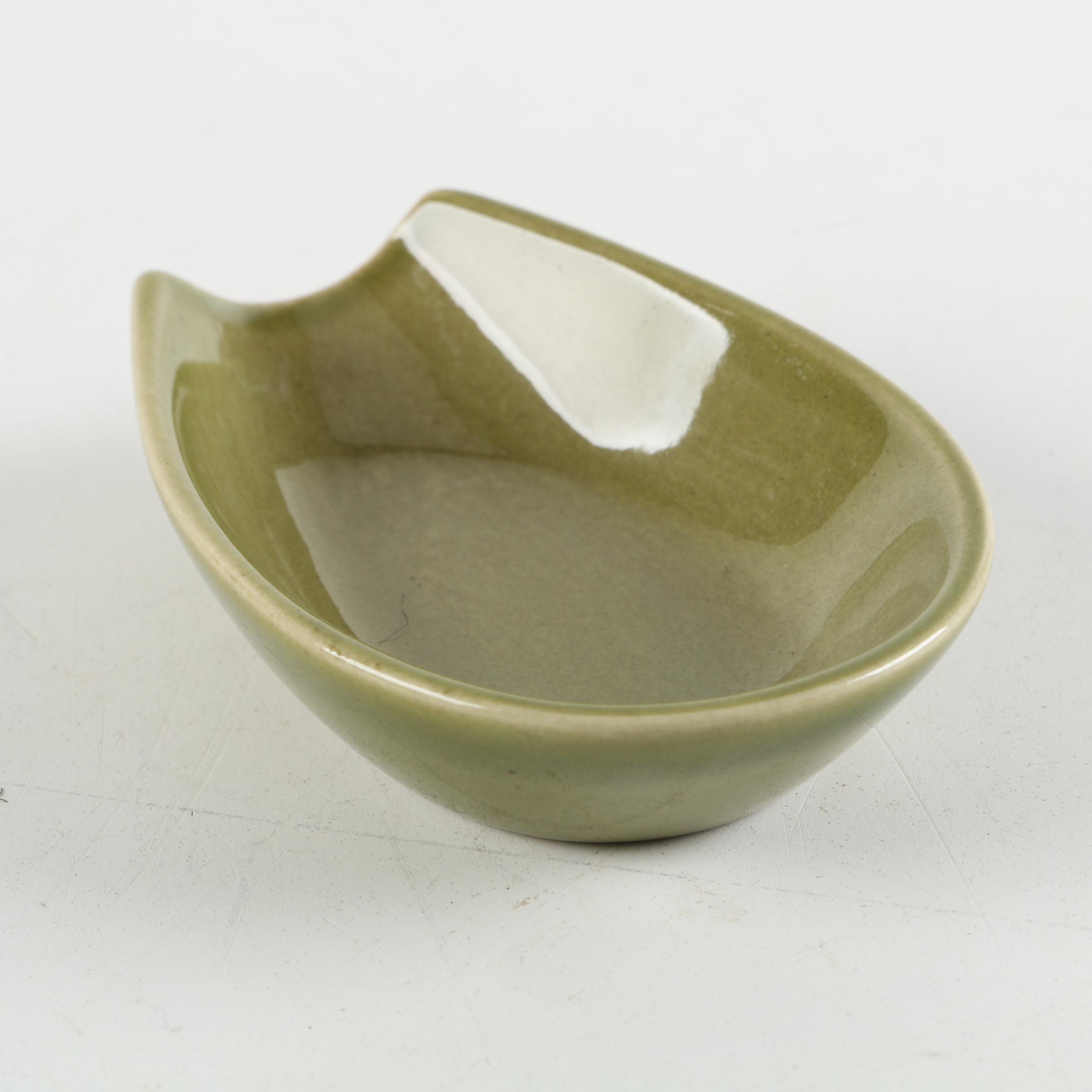 1914 Rookwood Pottery "Dogwood Blossom" Pin Tray and 1962 Spoon Rest