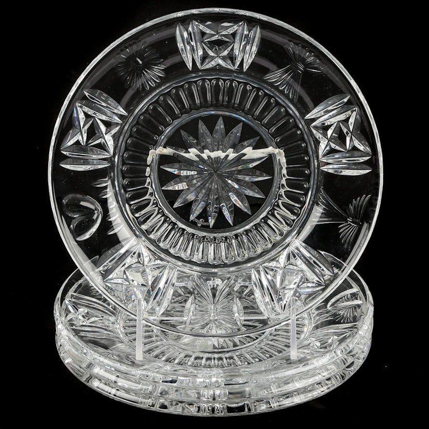 Waterford Crystal "Millennium Series; Five Toast" Accent Plates