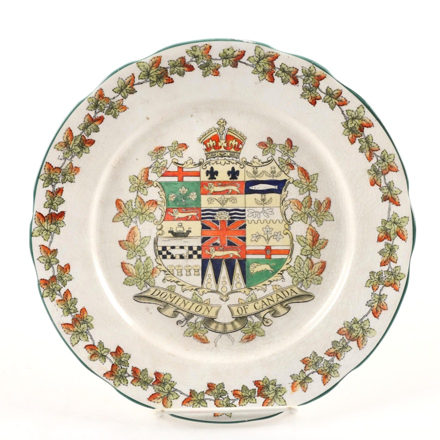 Antique Canadian Commemorative Plate by Frank Beardmore & Co c.1903-14