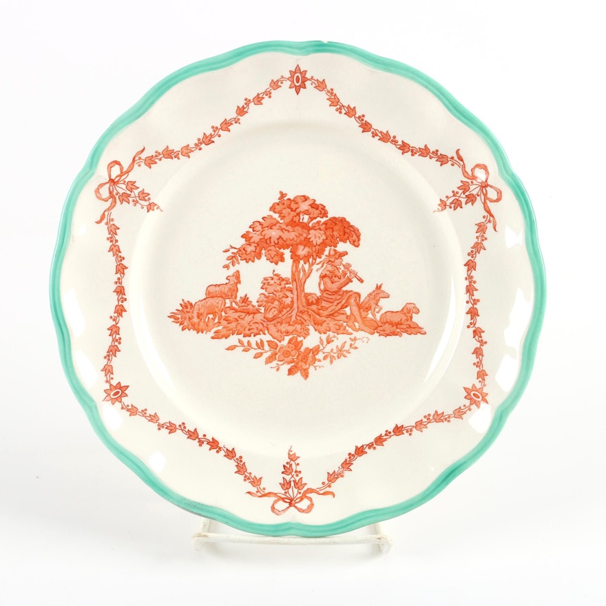 Late 19th to Early 20th C. Copeland "Spode's Peter Pan" Creamware Style Plate