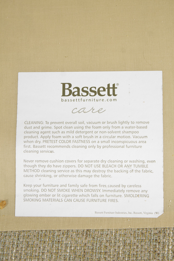 Contemporary Upholstered Sofa by Bassett