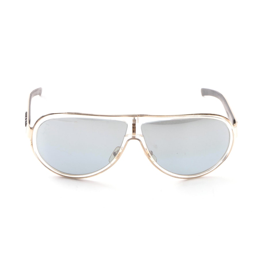 Gucci Aviator Silver Tone Sunglasses